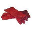 OVEN MITT RED LEATHER - EACH - 400mm 