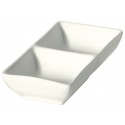 RECT. 2 COMPARTMENT DISH 8cm