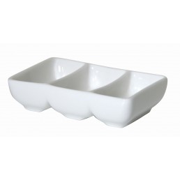 RECT. 3 COMPARTMENT DISH 12cm