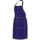 CHEF APRON FULL BIB BLACK PIN STRIPE