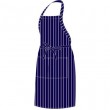 CHEF APRON FULL BIB BLACK PIN STRIPE