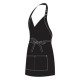 CHEF APRON TUXEDO BLACK