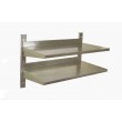 WALL MOUNT S/STEEL SHELVING DOUBLE