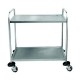 TEA TROLLEY 2 SHELF HEAVY DUTY