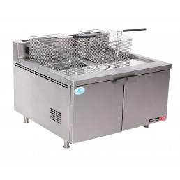 GAS FRYER DOUBLE PAN 2x10 LITRE