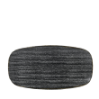 CHARCOAL BLACK OBLONG PLATE 29.8x15.3cm