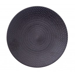 BLACK SWIRL COUPE PLATE