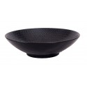 BLACK SWIRL ROUND BOWL