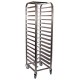 MOBILE TRAY TROLLEY - 15 SHELVES