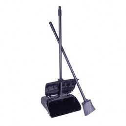 DUST PAN + BROOM WITH COVER