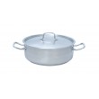 LOW CASSEROLE POT S/STEEL WITH LID