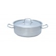 LOW CASSEROLE POT S/STEEL WITH LID