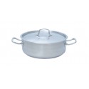 LOW CASSEROLE POT S/STEEL WITH LID