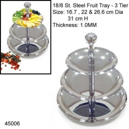 CAKE STAND S/STEEL - 3 TIER